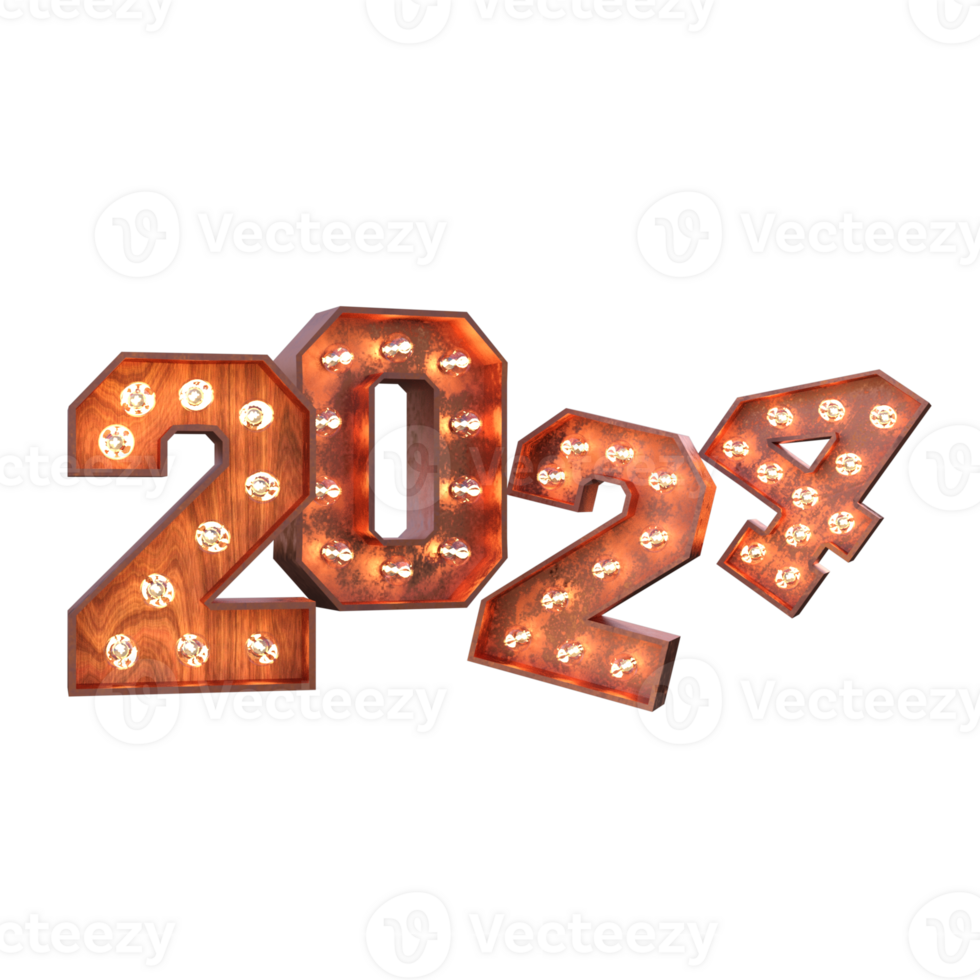 2024 text isolated 3d png