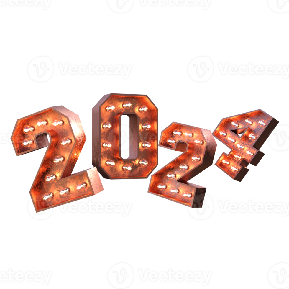 2024 text isolated 3d png