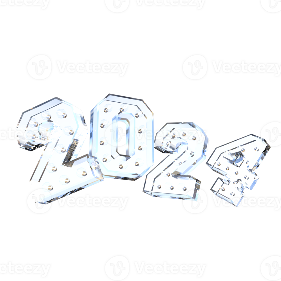 2024 text isolated 3d png