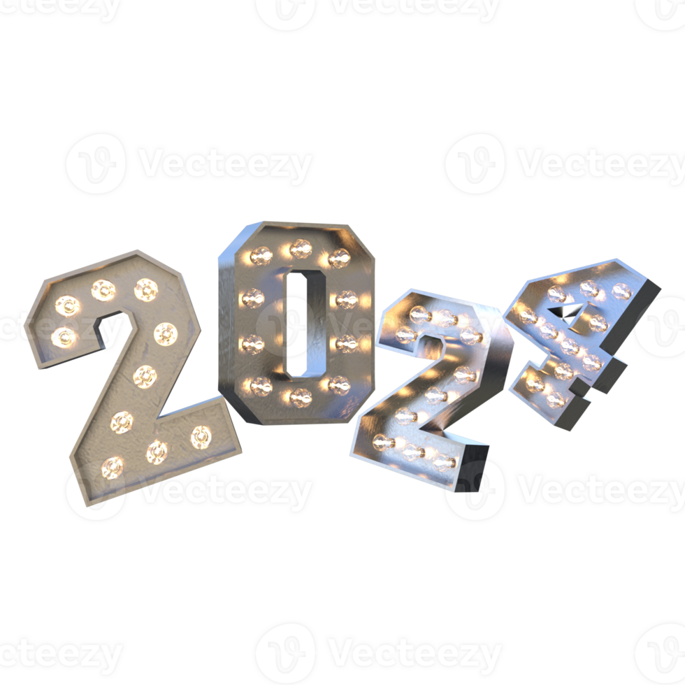 2024 text isolated 3d png