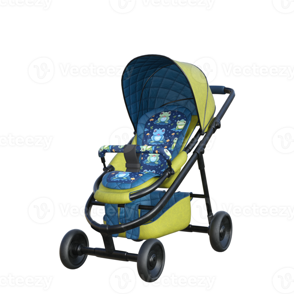 baby stroler isolated 3d png
