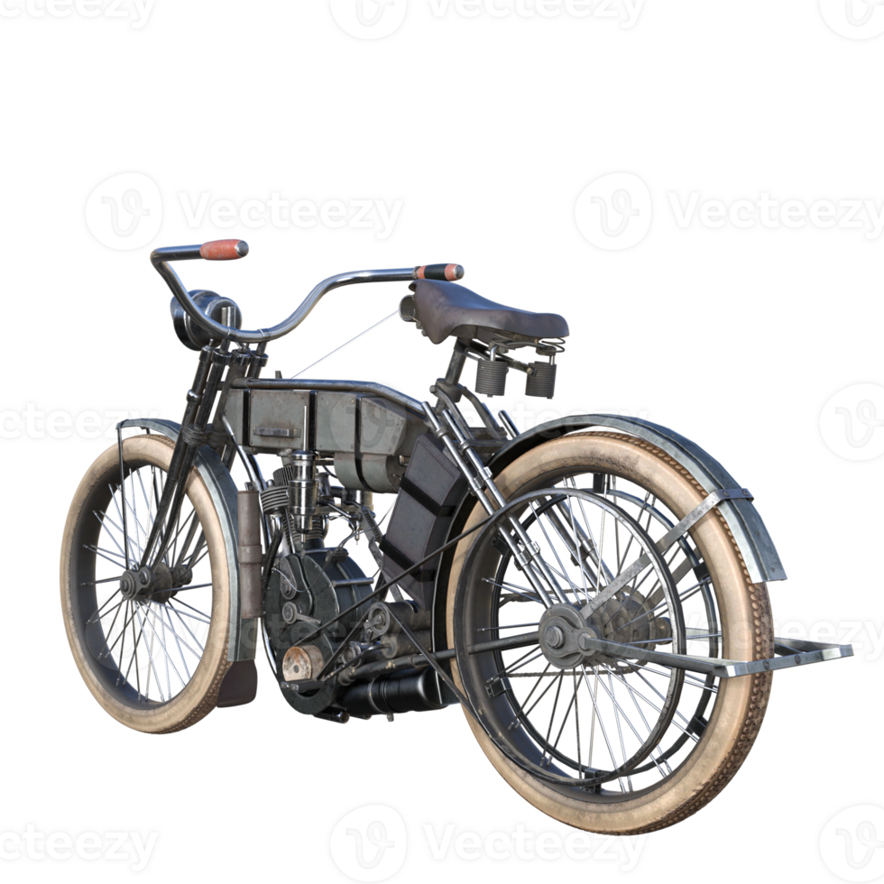 classic motorcycle isolated 3d png