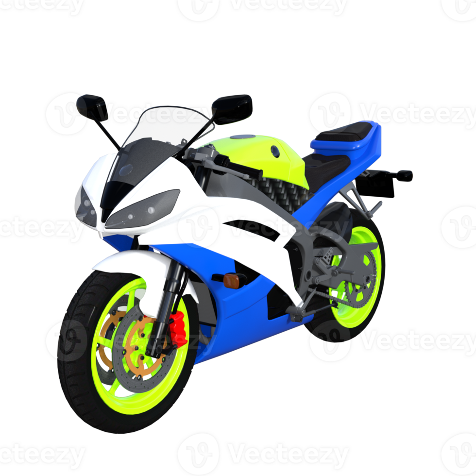 Motorcycle bike isolated 3d png