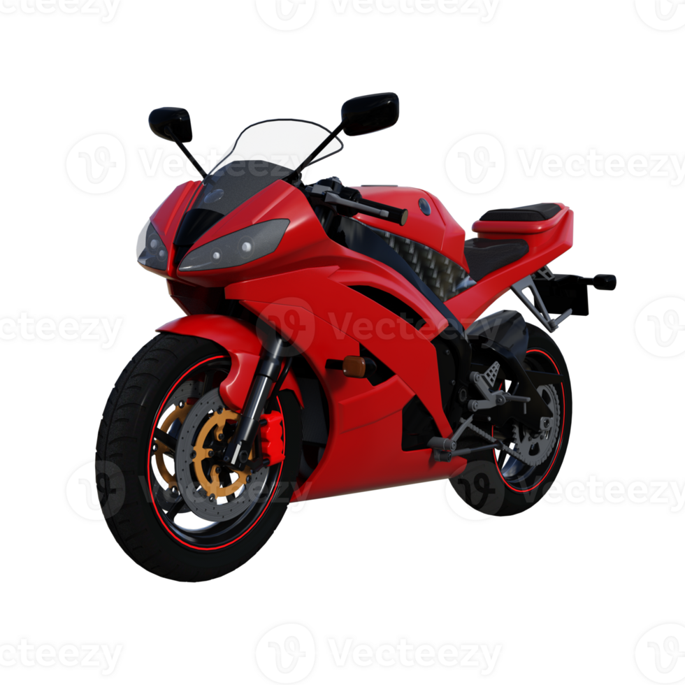 motocicleta bicicleta isolado 3d png