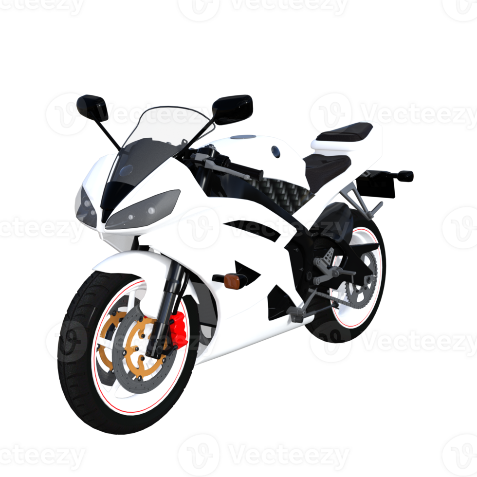 motocicleta bicicleta isolado 3d png