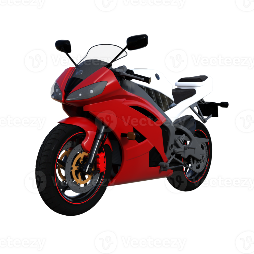 moto bicyclette isolé 3d png