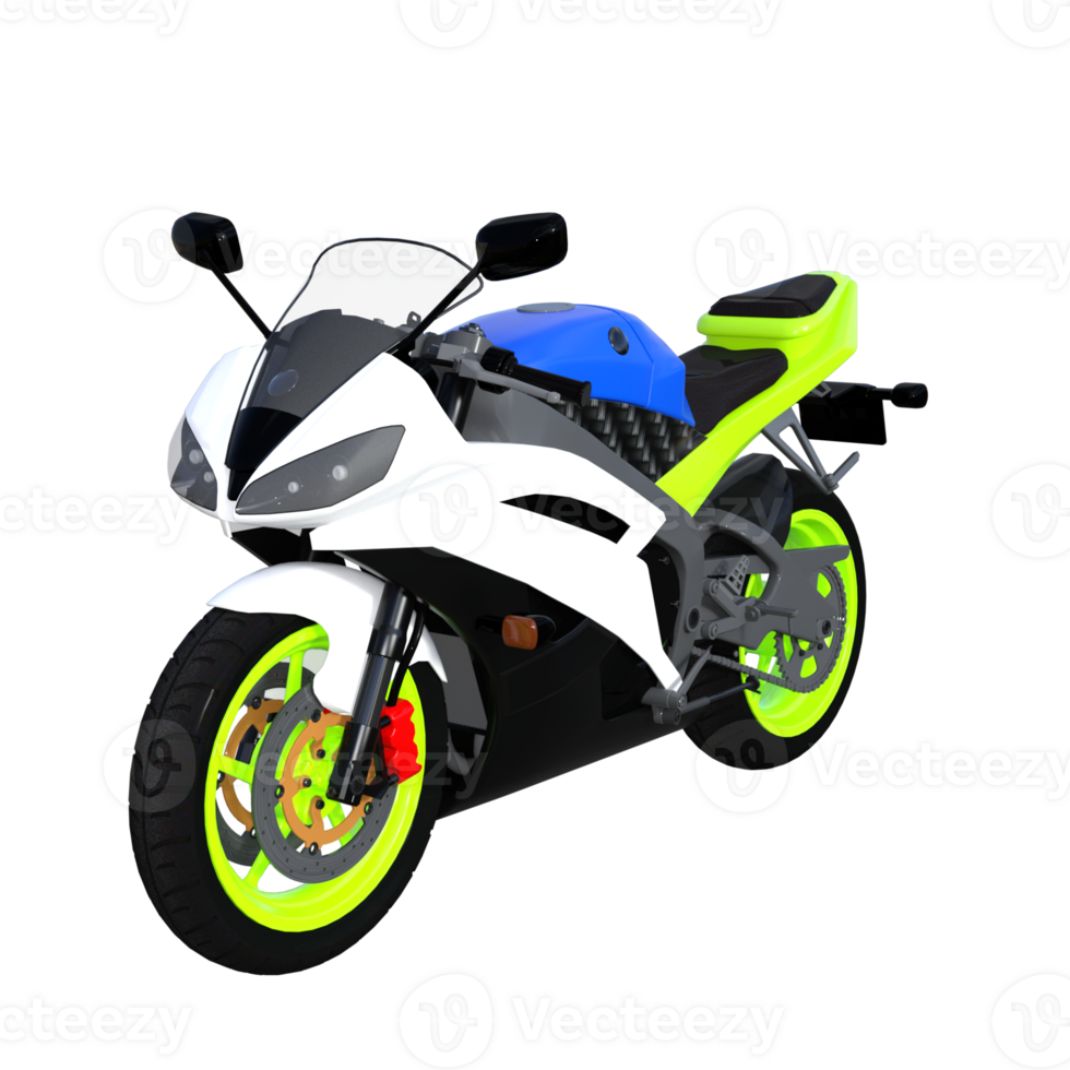 Motorcycle bike isolated 3d png