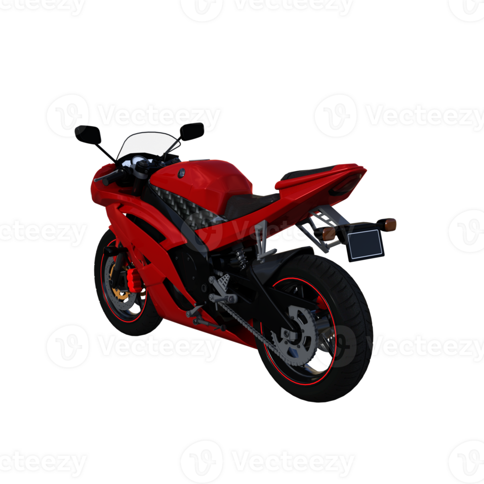 motocicleta bicicleta isolado 3d png