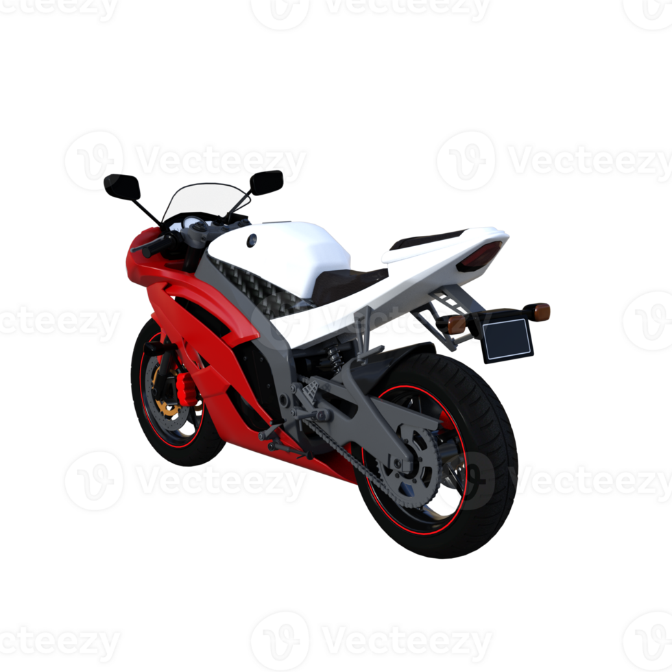 motocicleta bicicleta isolado 3d png