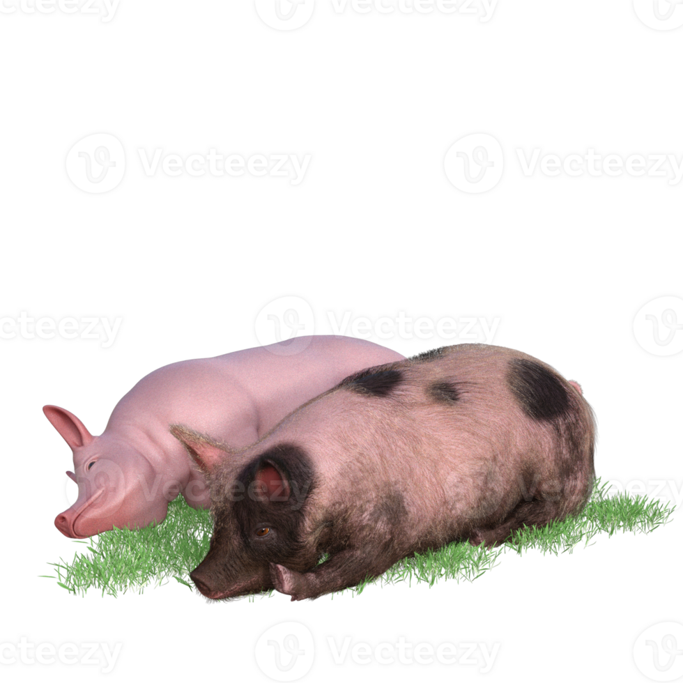 Pig in glass png