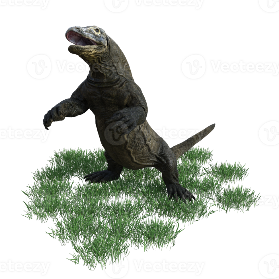 Komodo animal isolated 3d png