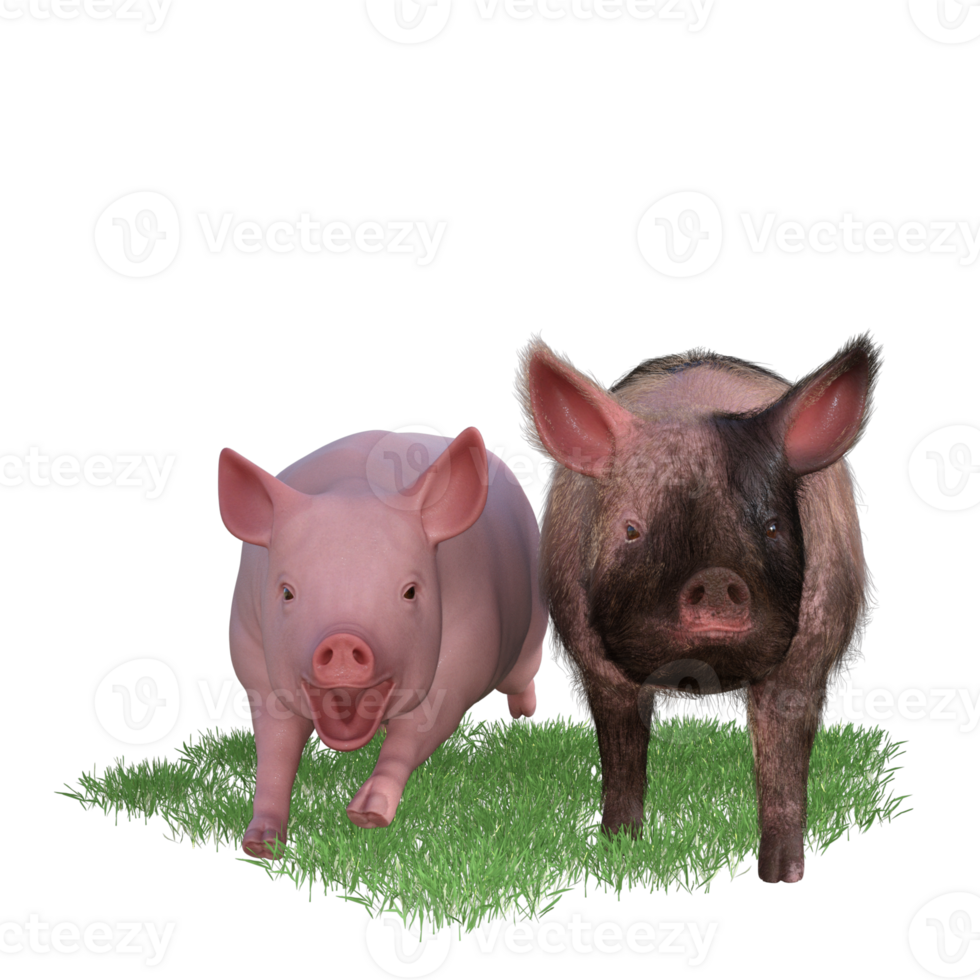 Pig in glass png