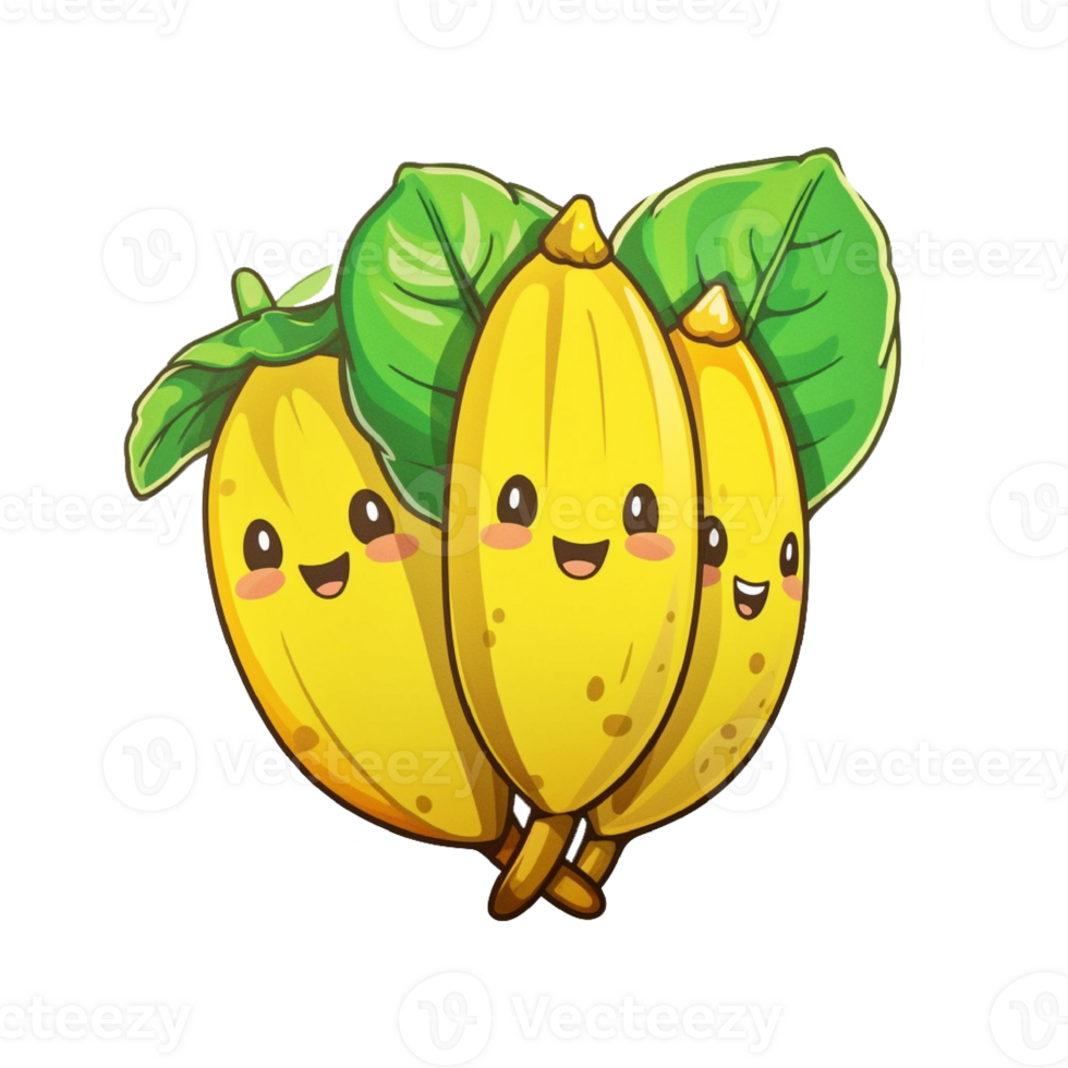 Cute Three Bananas Sticker png