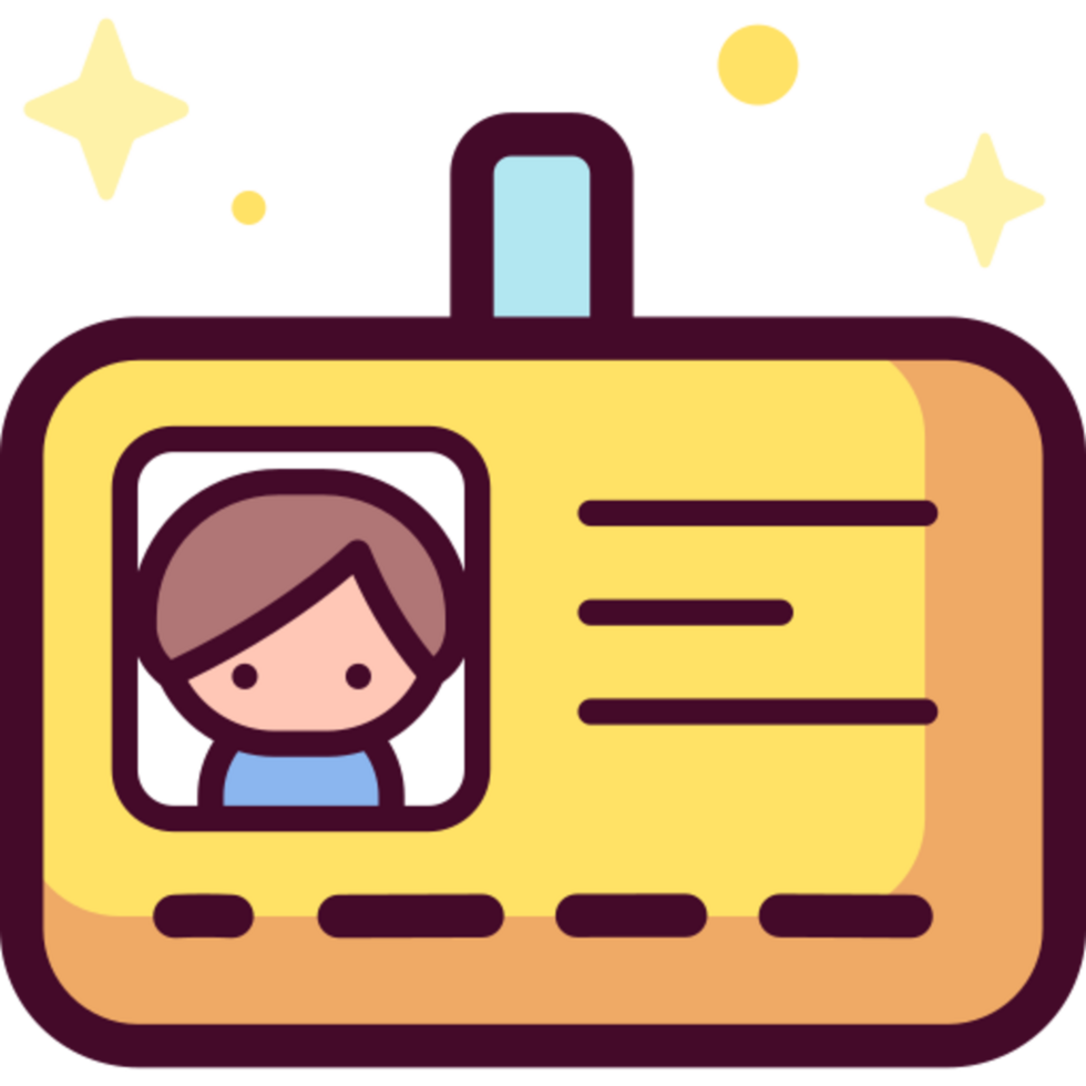 id card illustration design png