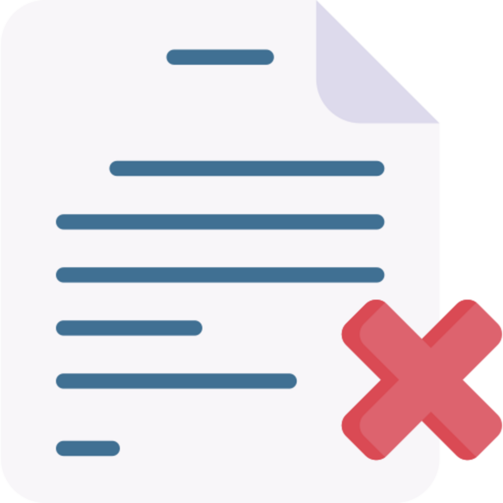 rejected icon design png