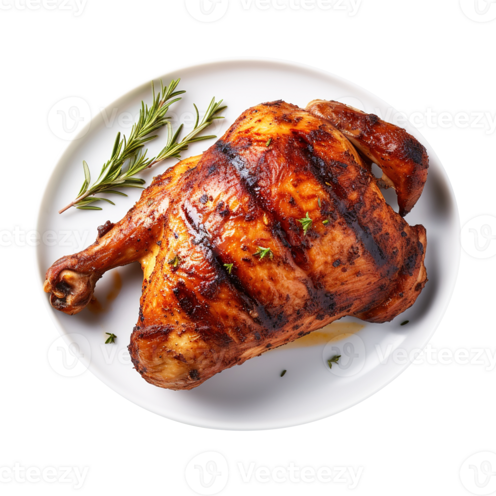 Tasty roast Delicious roasted Grilled Chicken, created with Generative AI png