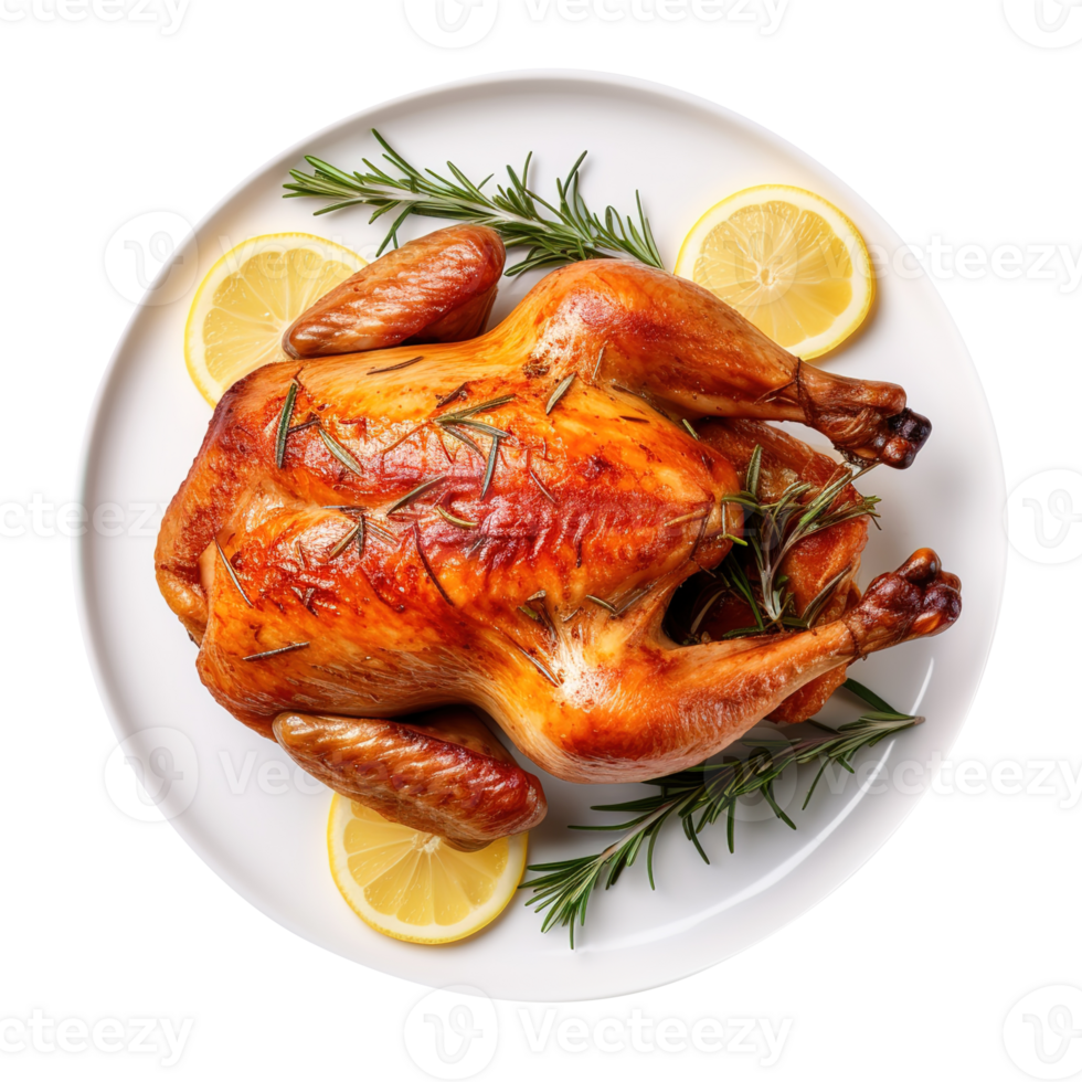 Tasty Delicious roasted whole Chicken, created with png