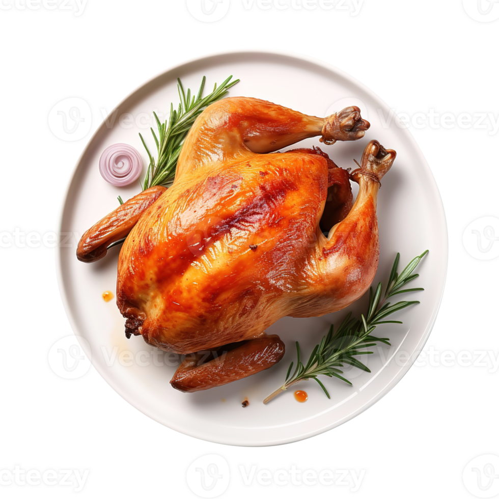 Tasty Delicious roasted whole Chicken, created with Generative AI