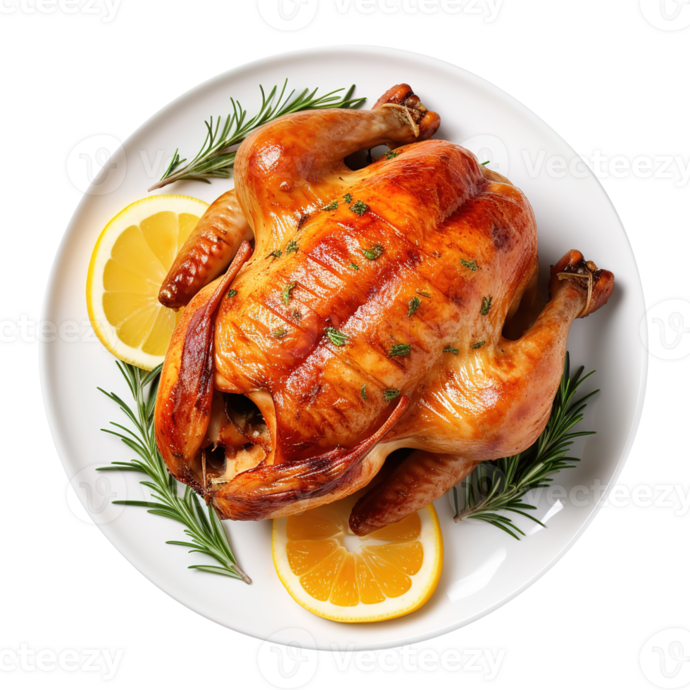 Tasty Delicious roasted whole Chicken, created with png