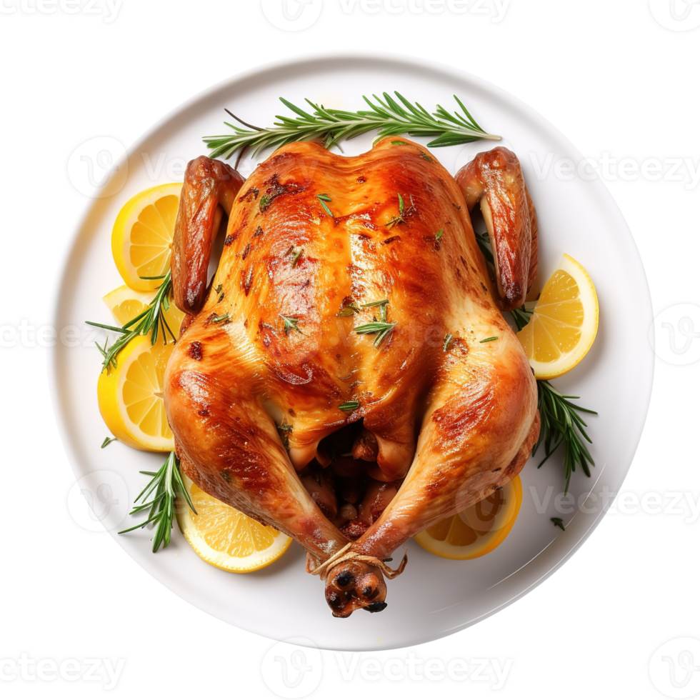 Tasty Delicious roasted whole Chicken, created with png