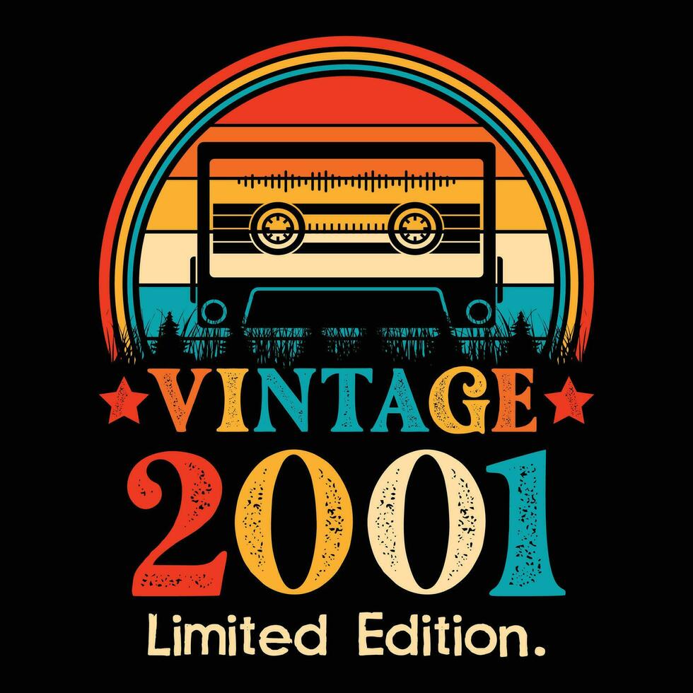 Vintage 2001 Limited Edition Cassette Tape vector
