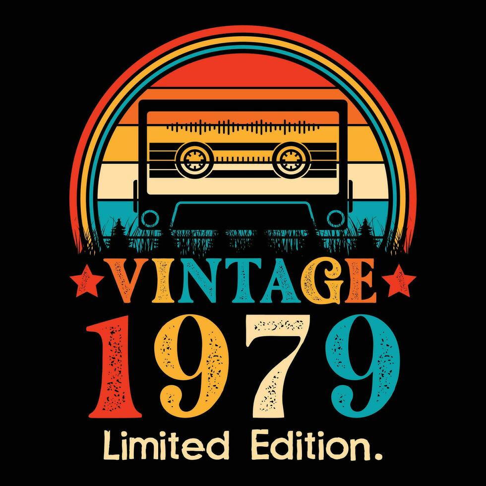 Vintage 1979 Limited Edition Cassette Tape vector