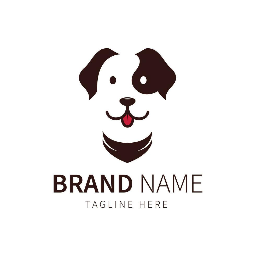 dog logo with a simple and unique concept vector
