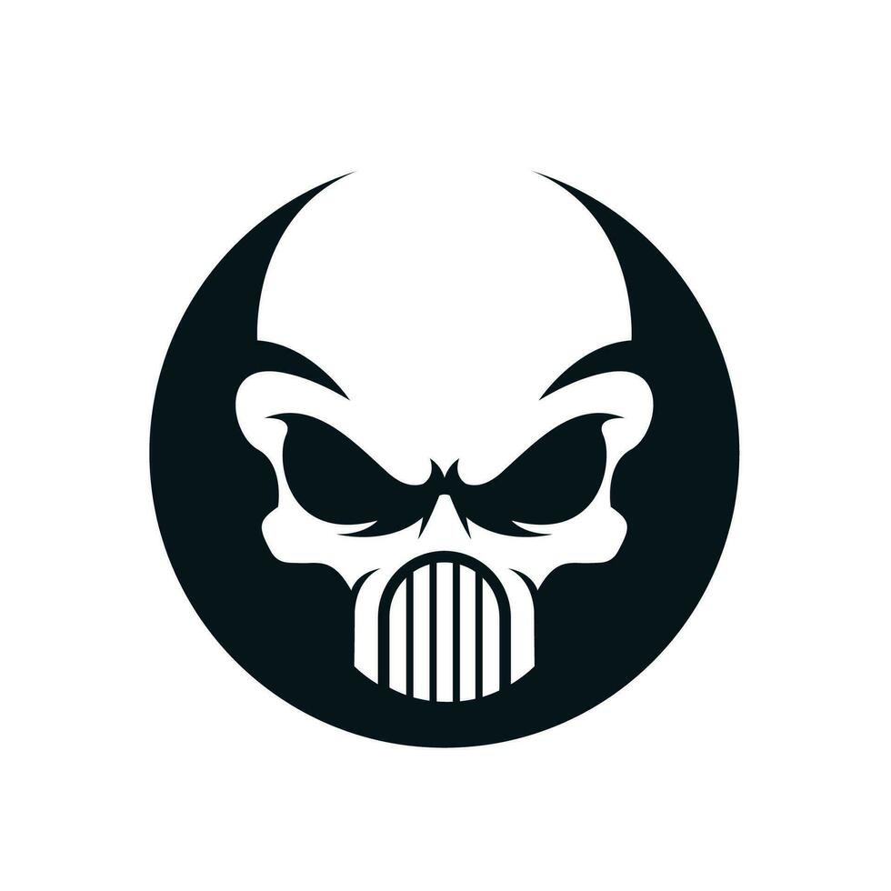 mask with a skull shape vector