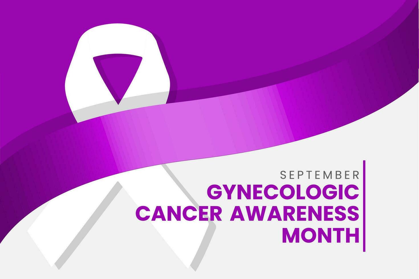 Vector illustration design concept of gynecologic cancer awareness month observed on every september.