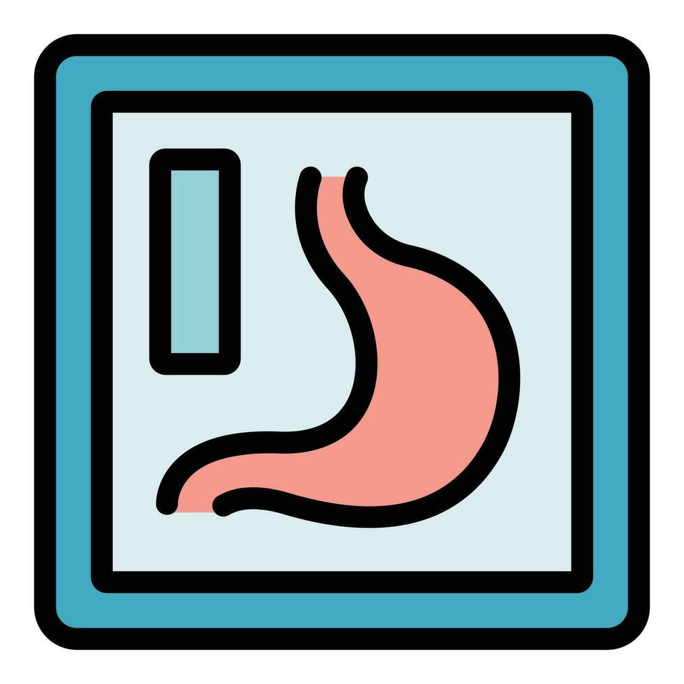 Stomach examination icon vector flat