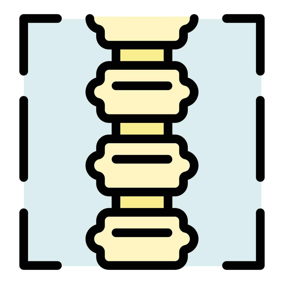 Xray spine image icon vector flat