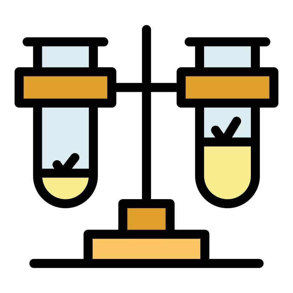 Lab test tube experiment icon vector flat