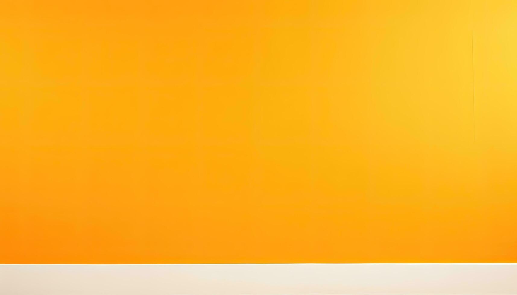 AI Generated Colorful Minimalism Bright orange wall background with potted plants on the side. photo
