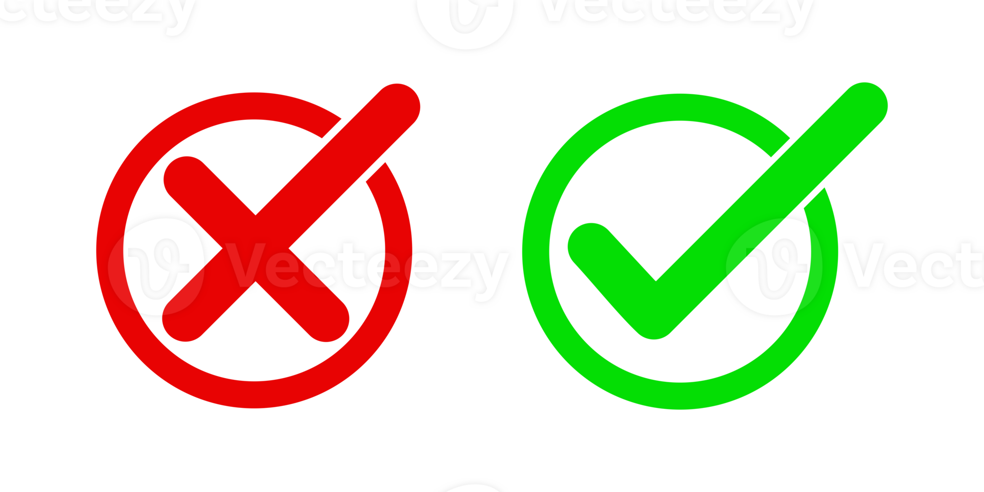 green tick and red cross 27141961 PNG