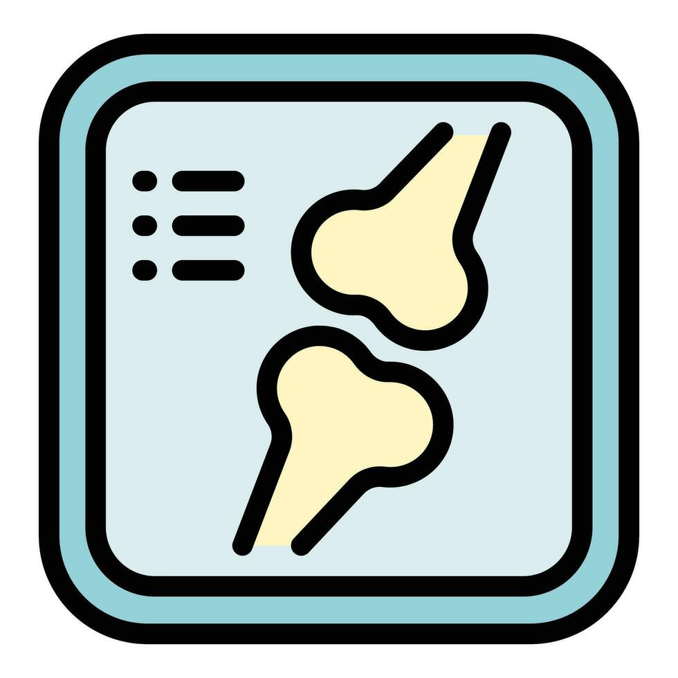 Bone examination icon vector flat