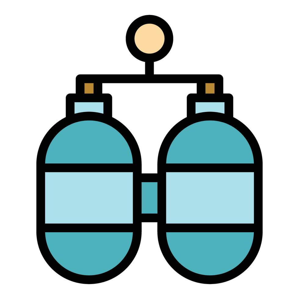 Oxygen tanks icon vector flat