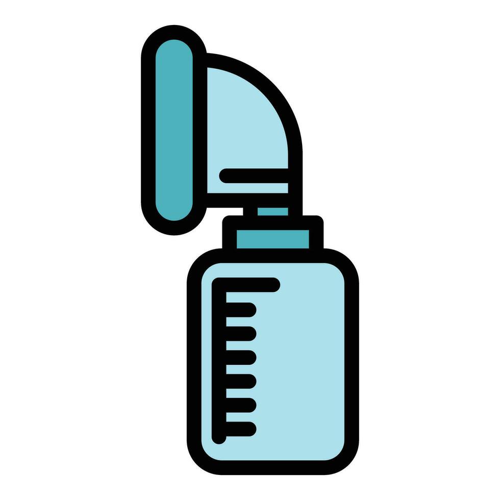 Oxygen bottle icon vector flat