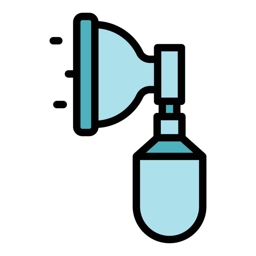 Nasal oxygen icon vector flat