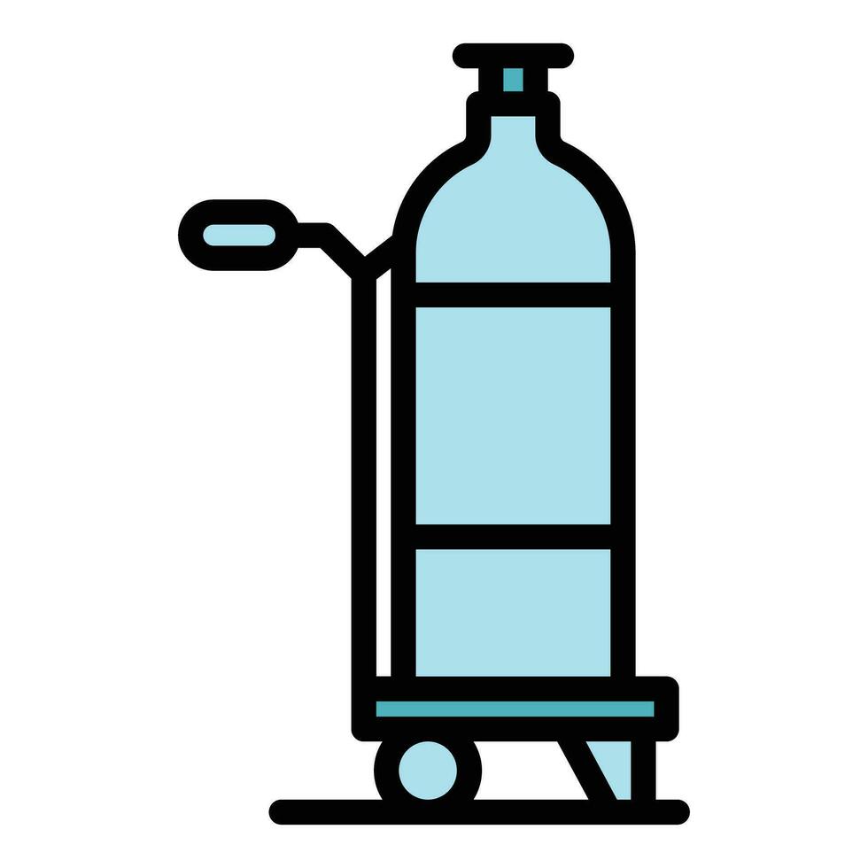 Oxygen tank icon vector flat