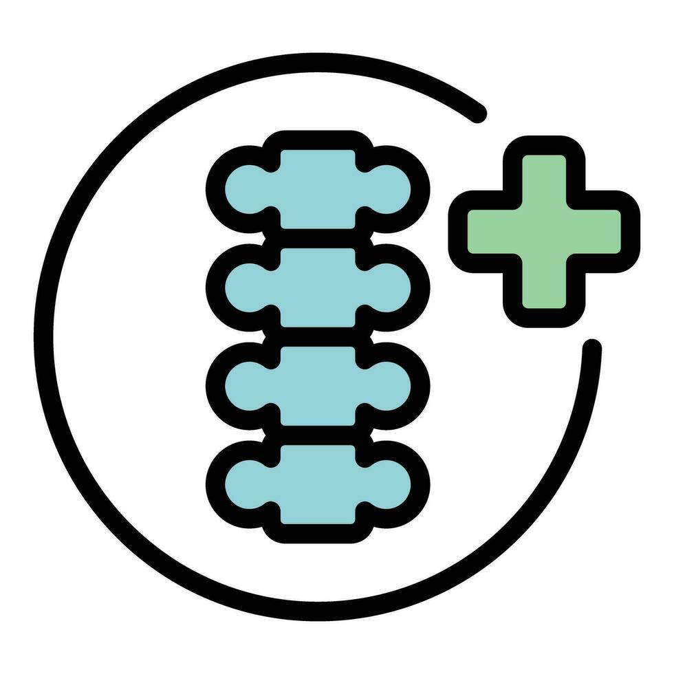 Health spine icon vector flat