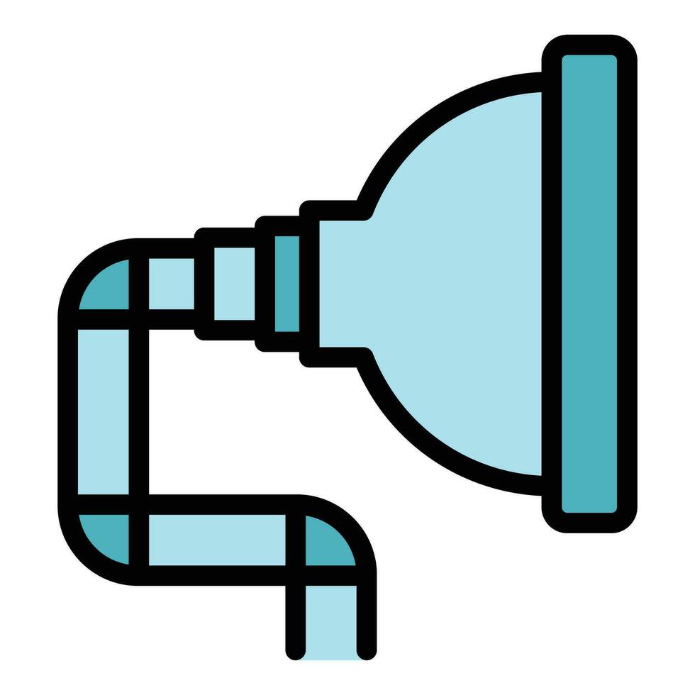 Face oxygen mask icon vector flat