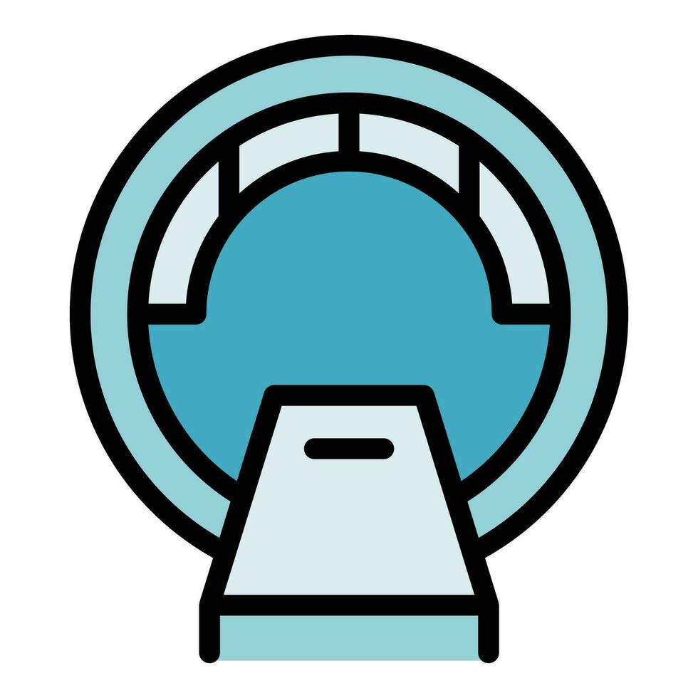 Clinic mri equipment icon vector flat