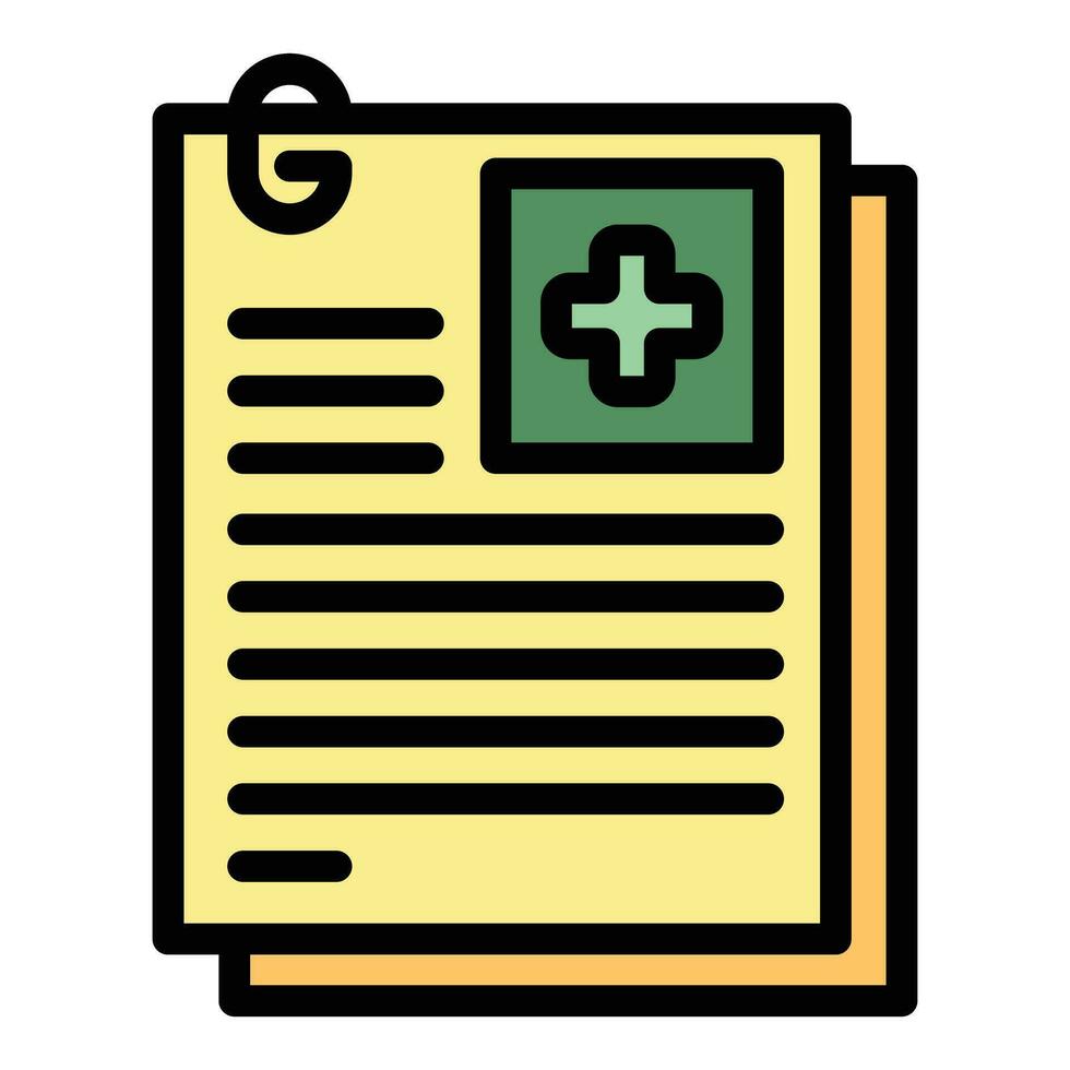 Patient card icon vector flat