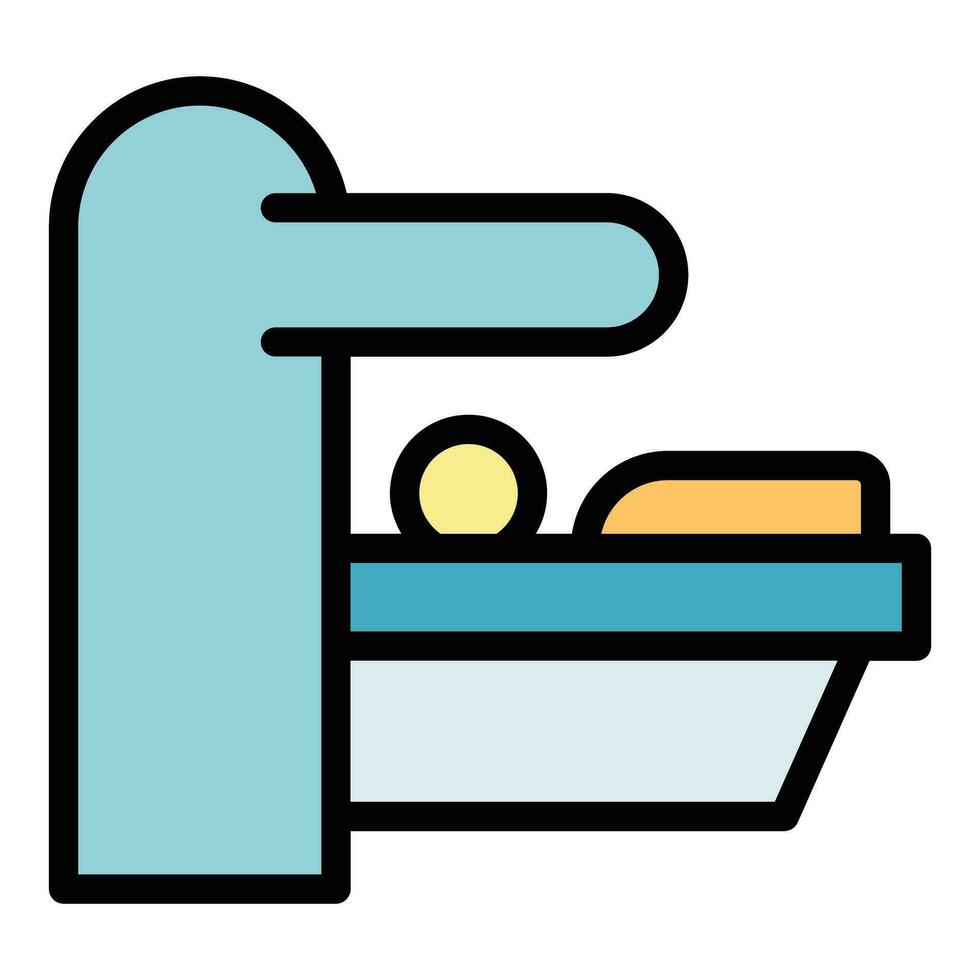 Mri machine icon vector flat