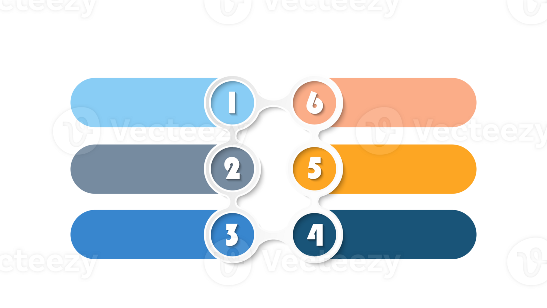 Infographic process design 6 options or steps. png