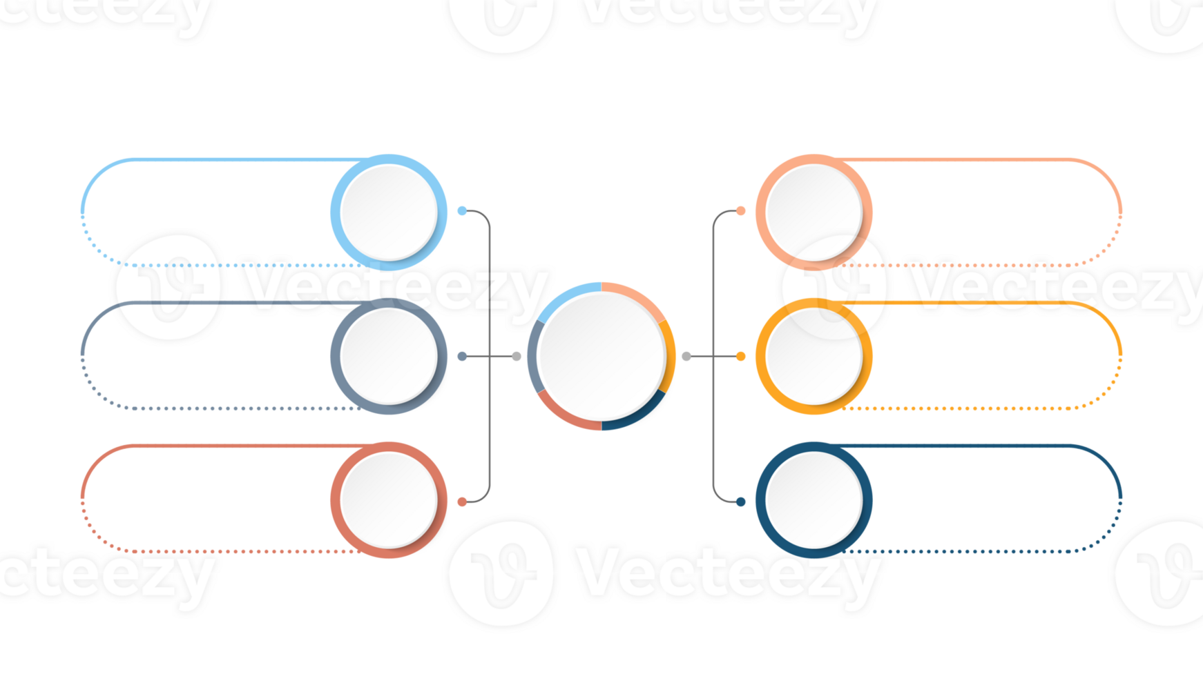 Infographic process design 6 options or steps. png