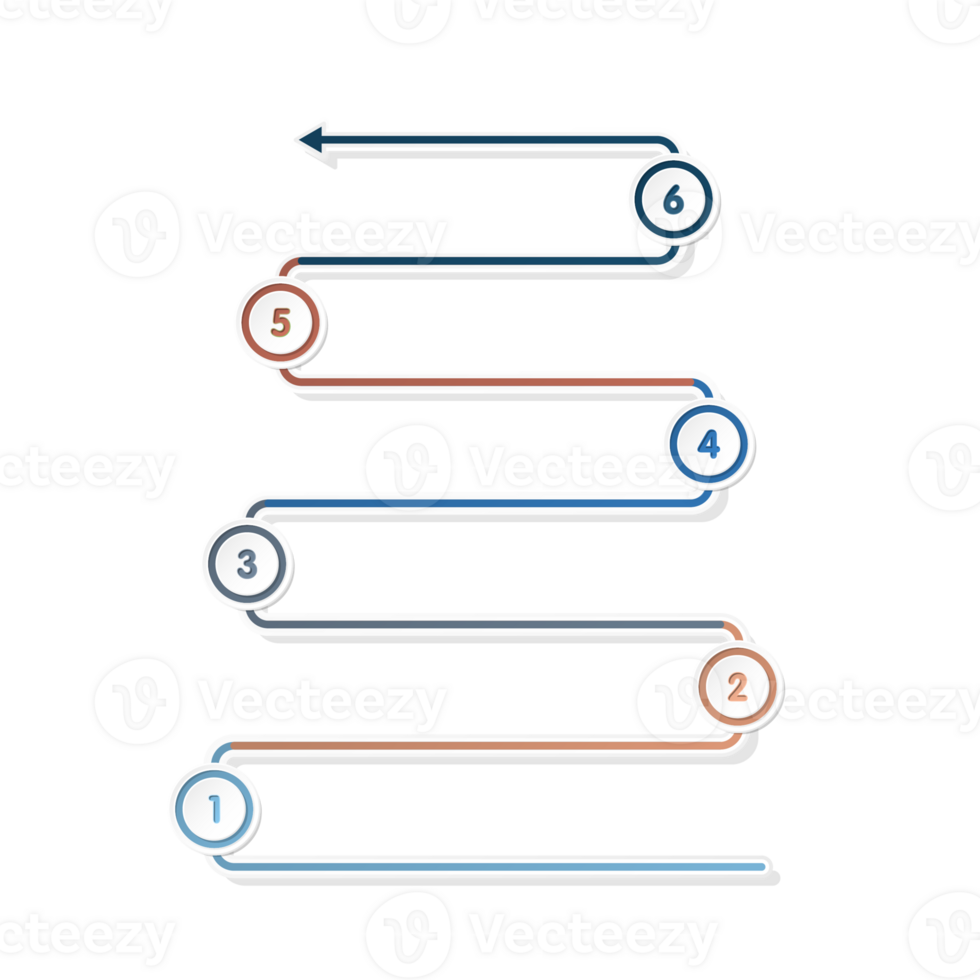 Infografica processi design 6 opzioni o passi. png