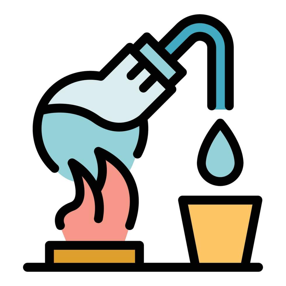 Lab experiment icon vector flat