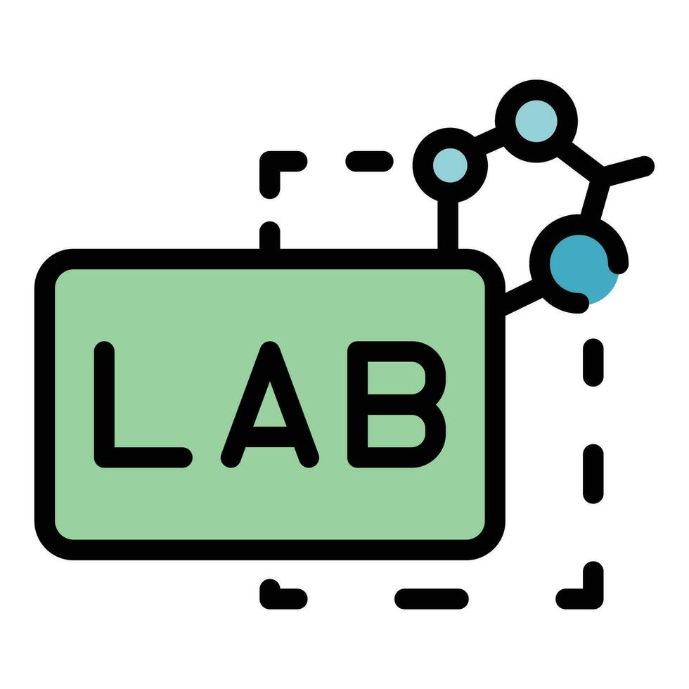 Lab test icon vector flat