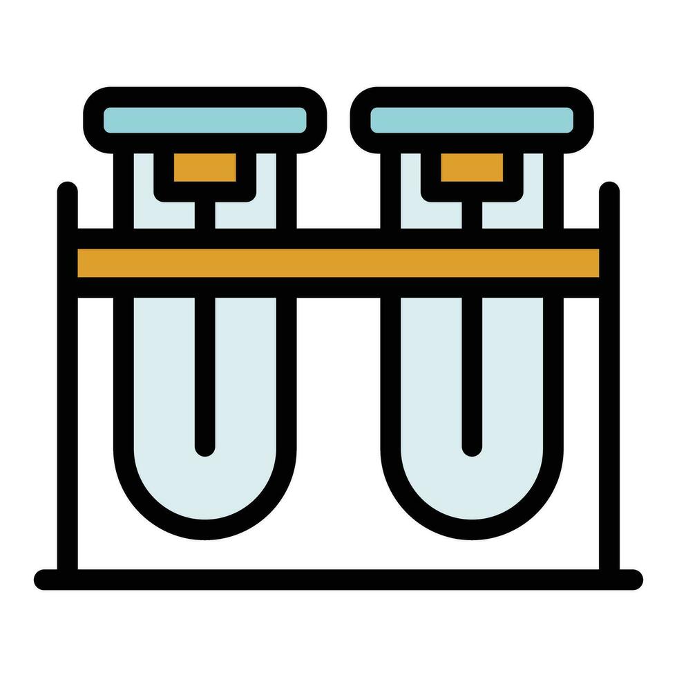 Test tube stand icon vector flat